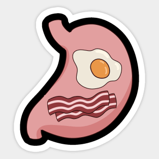 Bacons and Egg in my stomach ! Sticker